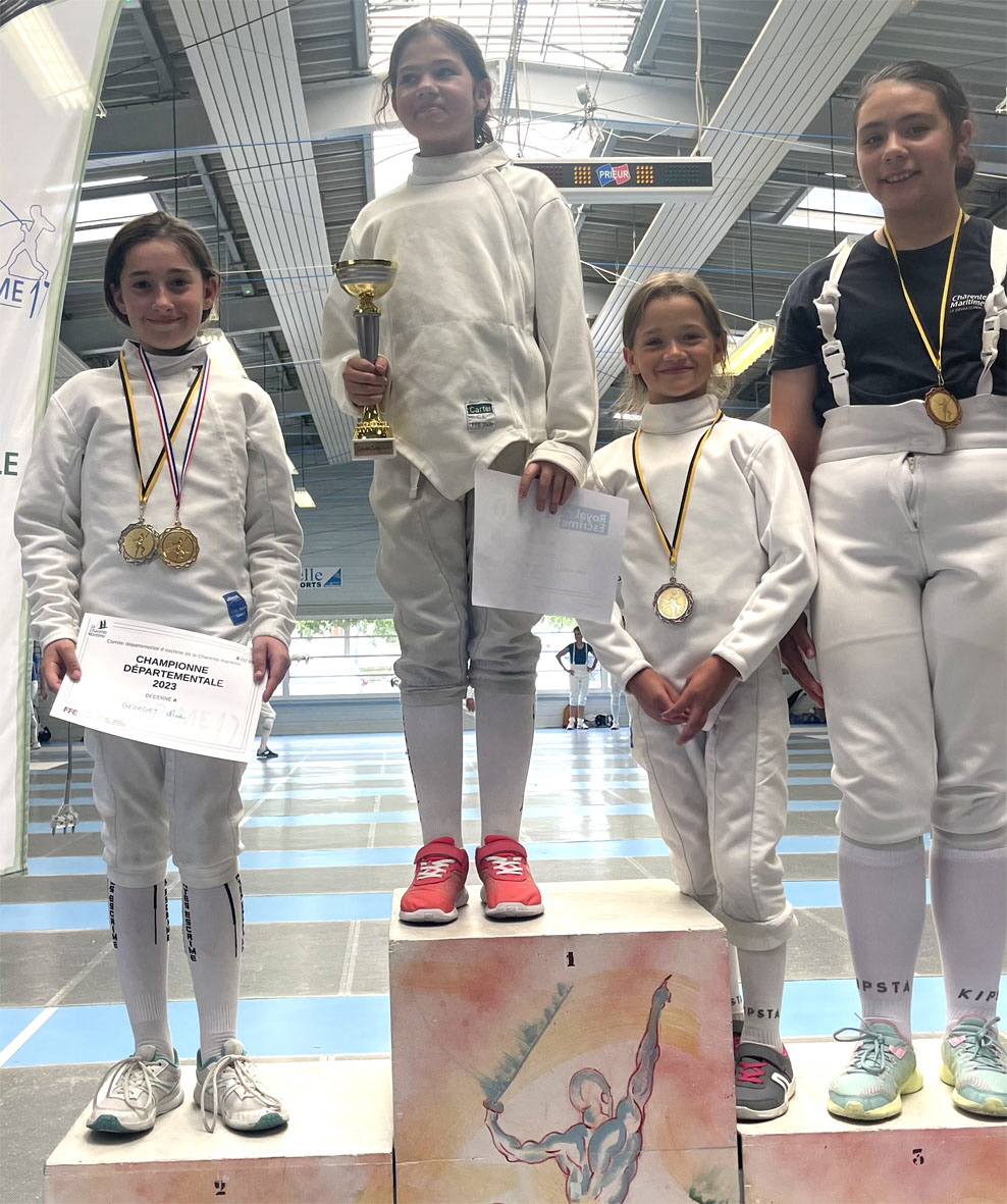 20230617 championnat departemental la rochelle podium M11 féminin 150