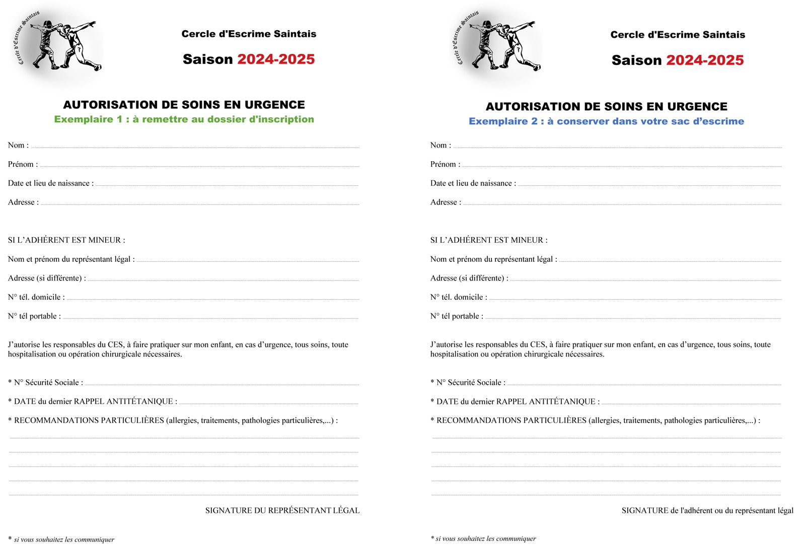 Soins d'urgences 2024-2025